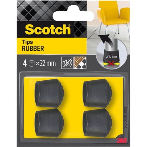 SCOTCH - Embout caoutchouc 22 mm lot de 4