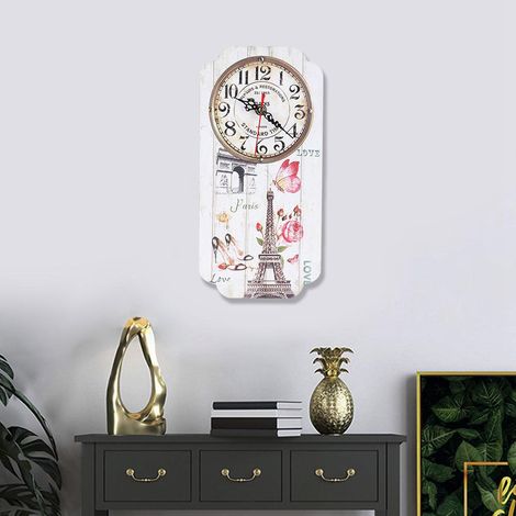 Horloge murale décorative de style européen, un objet unique pour la maison, le salon, le bar ou le bureau. (1/5)