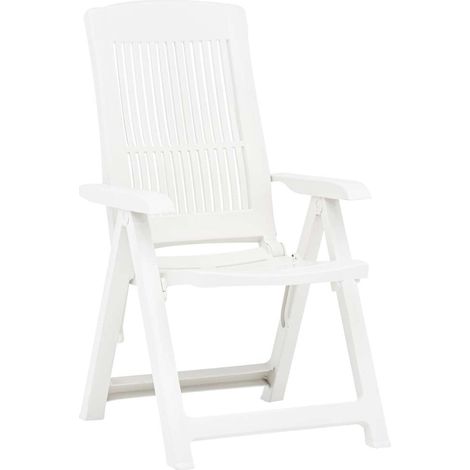 Maison Exclusive - Verstellbare Gartenstühle 2 Stk. Kunststoff We (1/5)