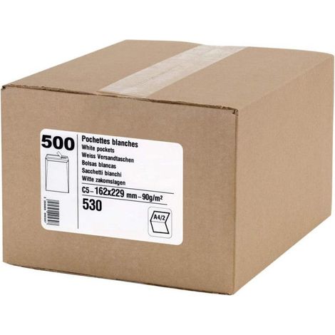 Enveloppe - GPV - ÉCONOMIQUE - C5 - Autocollante - Doublure blanche - Pack de 500