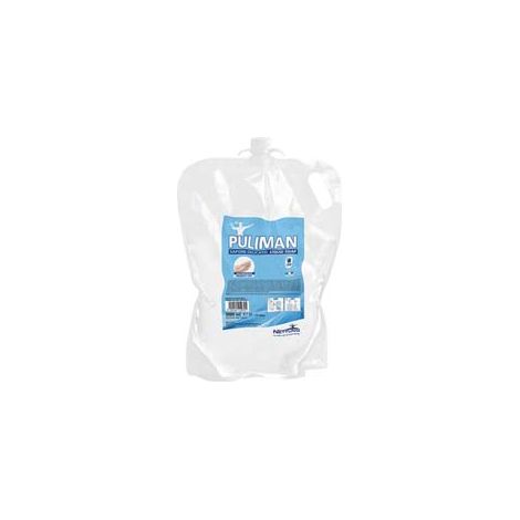 SAPONE LIQUIDO LAVAMANI PULIMAN RICARICA PER DISPENSER- - ml.3000 ricarica in sacchetto T-bag - 6 pezzi NETTUNO