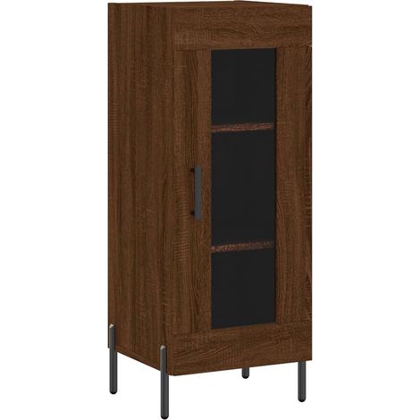 Aparador buffet cómoda mueble mueble de almacenaje organizador cocina salón salón 34,5 x 34 x 90 cm madera contrachapada marrón 020031208 (1/5)