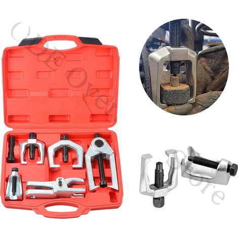 Estrattore per giunti sferici, in acciaio al carbonio di alta qualità, set di 5 attrezzi, compatibile con auto compatte, facile rimozione dei giunti, finitura cromata satinata. (1/5)
