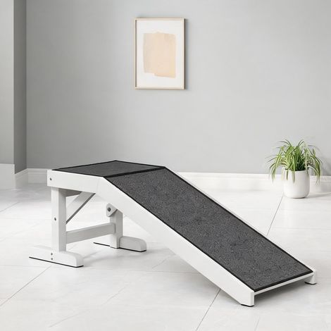 Rampe chien en pin 125 cm antidérapante jusqu'à 30 kg en bois (1/5)
