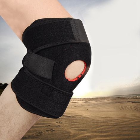 Genouillère de protection à 4 ressorts pour sports de plein air : idéale pour l'escalade, le cyclisme et la course à pied. (1/5)