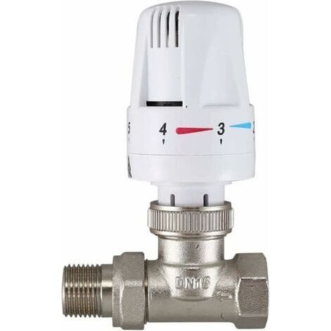 Vanne de radiateur thermostatique en laiton de 1/2\ (1/4)