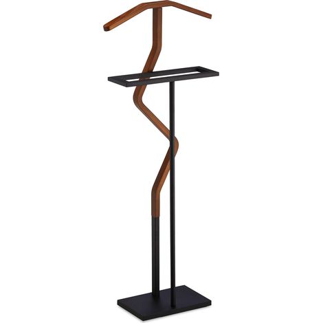 Servo Muto design industriale per vestiti 110 x 40 x 45 cm elegante portaabiti in legno nero 130008548