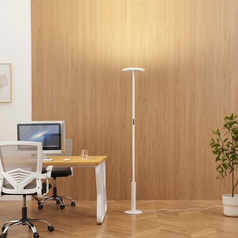 Grand lampadaire de bureau blanc LED dimmable - Lelia (1/5)