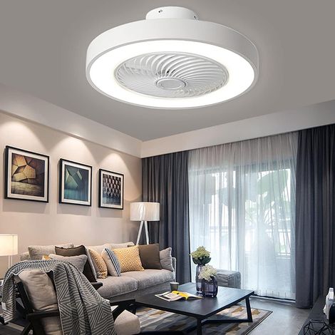 Ventilateurs de Plafond Avec Despes,Ventilateurs de Plafond À Led Avec Des Lumières Ete Télécommande Silencieuse Moderne Ventilateur Lumière de Plafond Chambre À Coucher 3 Vitesses, Ventilateur (1/5)