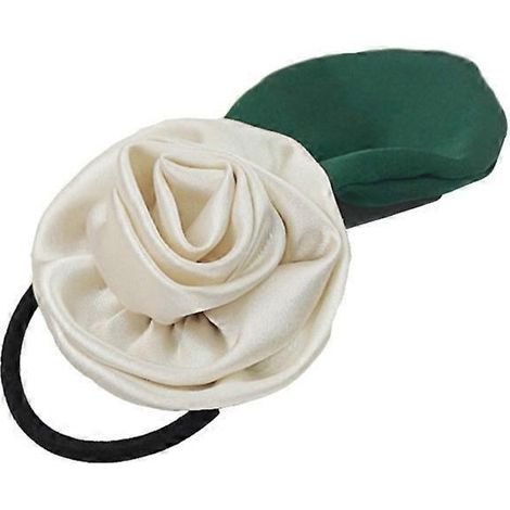 Élastiques à cheveux extensibles, scrunchies fleur de rose faits main, ornement pour queue de cheval, accessoire cheveux tendance. (1/4)