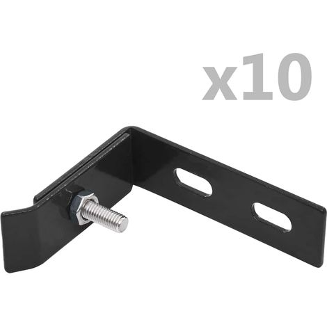 Ensemble de 10 connecteurs d'angle mural Anthracite (1/4)