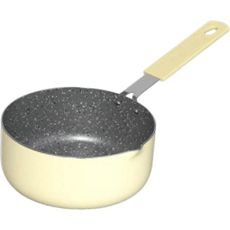 Milchtopf, Kochtopf, tragbarer Butterwärmer, multifunktional mit komfortablem Griff, Milchwärmer, Saucenbecher für Bar, Picknick, Zuhause und Outdoor-Yellow (1/5)