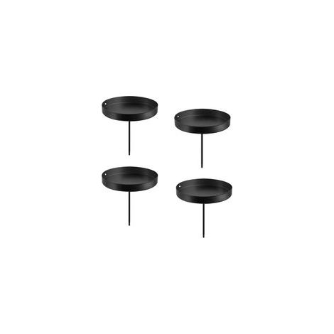 Set di 4 portacandele a forma di corona d'Avvento - Diametro: 8 cm - Portacandele piantabili - Corona d'Avvento - Decorazione - Crezuo