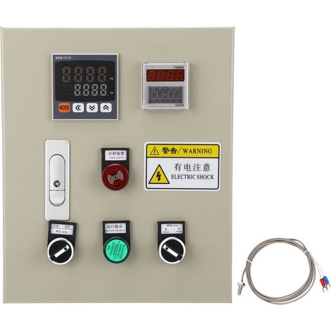Temperature control box, precise control, PID controller, thermostat with thermocouple, 220V AC, 7.5 kW (1/5)