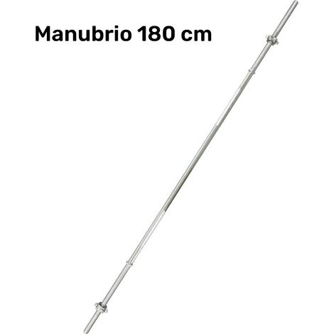 TRADE SHOP - Barra Bilanciere Lunghezza 180 Cm Antiscivolo Acciaio Cromato Palestra Fitness - (1/2)