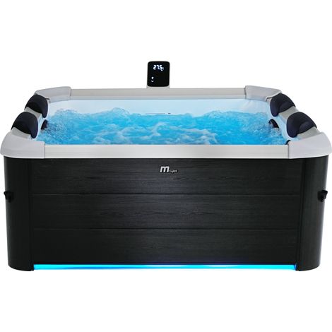Mspa – Spa rigide 6 places – Connecté avec jets hydro-massants – Écran tactile OLED – Application smartphone – Design moderne en PVC