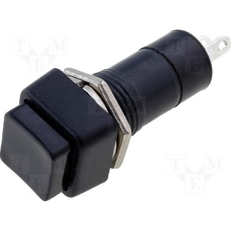 Pulsador Interruptor Cuadrado 2A 250Vac Color NEGRO