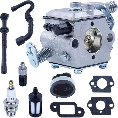 Carburateur Adefol pour Stihl MS180 017 018 MS170 Tronçonneuse Pièce de remplacement 1130120 0608 11301412200 Tondeuse, silencieux de carburateur, échappement, conduite de carburant et filtre à huile (1/5)