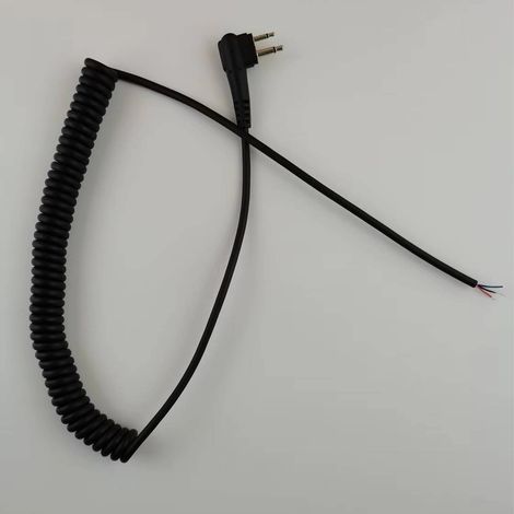Compatible with M-type walkie-talkies, 4-core hand microphone cable compatible with Motorola 3688 88S GP200 microphone cable. (1/4)