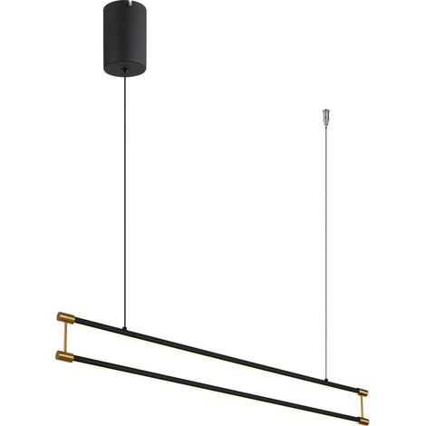 Globo - lámpara colgante - KAYSON - negro - metal - gran lámpara