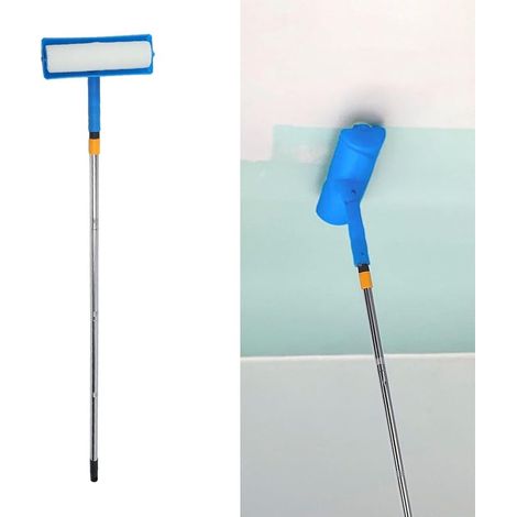 Rouleau de Peinture pour Plafond 10 Pouces, Léger Réutilisable avec Protection Anti-Gouttes, Tête Réglable, Peinture Propre Sans Éclaboussures pour Murs et Plafonds (1/5)