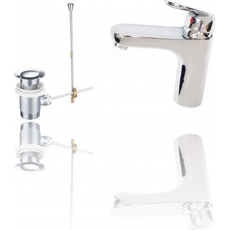 Trade Shop - Miscelatore Bagno Lavandino Esy52954 Piletta Scarico Filtro Fisso Doppio Foro -