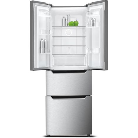 Wolkenstein French-Door- Kühl- und Gefrier-Kombination FD351.4A++NF IX - Silber, 351 l, EEK E (1/5)
