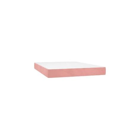 Matelas de lit à ressorts ensachés rose 140x220x20 velours (1/5)