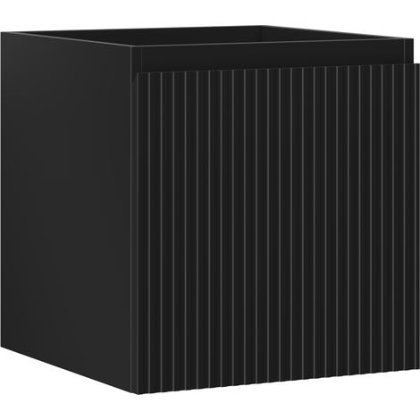 Mexen Rivel Badezimmer Unterschrank 45 cm, 1 Schublade, geriffelt, schwarz matt - 91A20-04547-1-BF71