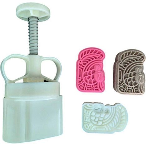 Tampons à biscuits à motifs en relief, outil pour gâteaux de lune, pâtisseries de la Fête de la Mi-Automne (1/5)