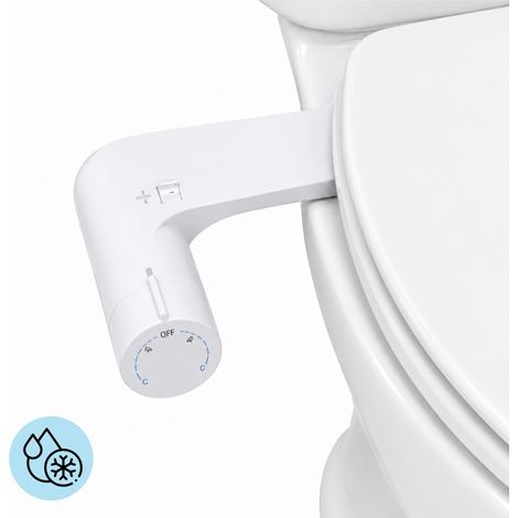 Asiento bidé manual agua fría, compatible WC estándar, boquilla autolimpiable, chorro ajustable Sensa Cold (1/5)