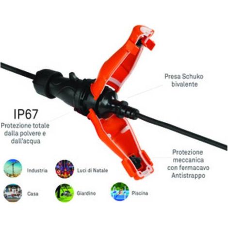 ROSI 1823 PROTEZIONE PRESA SCHUKO IP67