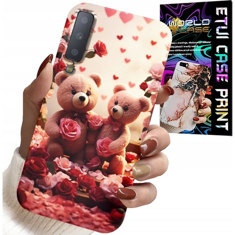 Custodia per Samsung A7 2018 - orsetti, ti amo, cuori, tanti motivi (1/5)