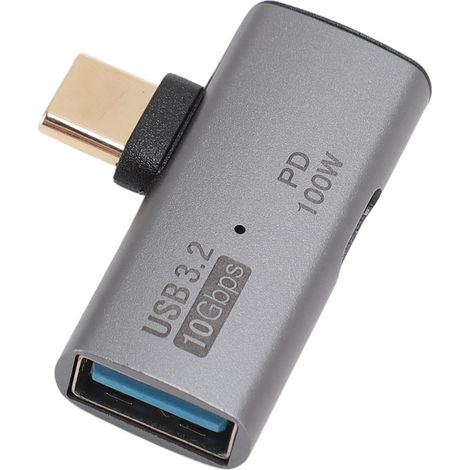 Adaptateur 2 en 1 USB-C vers USB 3.2 OTG PD100W, charge rapide, transfert de données 10 Gbit/s, adaptateur USB-C vers USB 3.2 femelle pour téléphone et tablette (1/5)