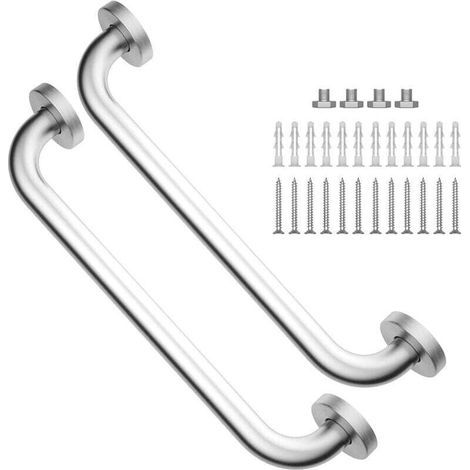 60cm Shower Grab Bar, Shower Support Bar, Shower Balancing Bar, Safety Grab Bar, Handrail for Elderly and Disabled People (1" dia.) (1/4)
