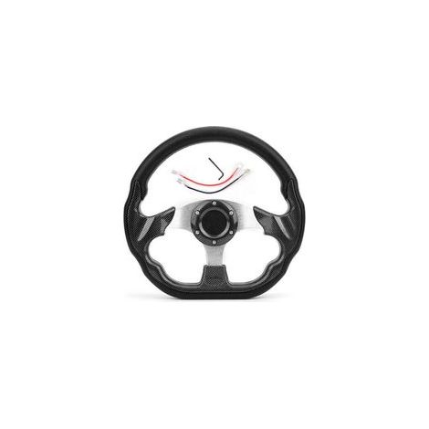 Volant de voiture universel en Fiber de carbone, 320MM, dérive de course avec bouton de klaxon