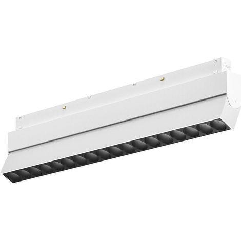 Module Led 18W 48V Orientable 3000K Non Gradable Pour Rail Magnétique - Gealuce Gfa1301 - Structure Aluminium Blanc (1/2)