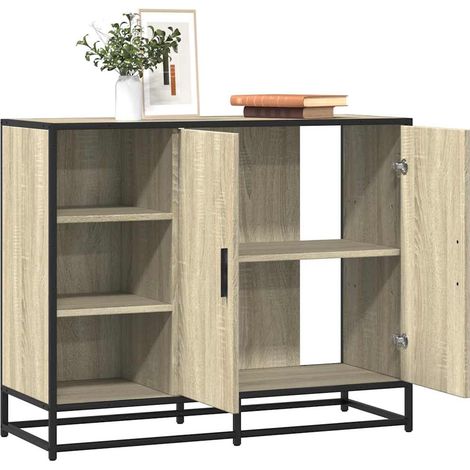 Sideboard Sonoma-Eiche 92x35x76 cm Holzwerkstoff
