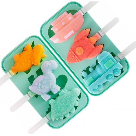 2er Set Eis am Stiel Formen Silikon mit 12 Sticks Ice Lolly Mold (1/5)
