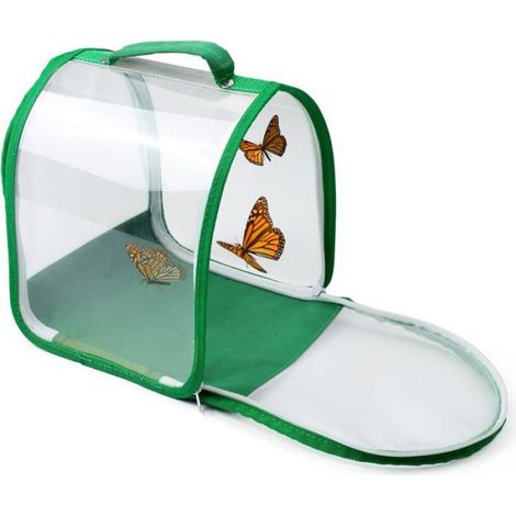 Petit habitat à papillons, cage à insectes, enclos à chenilles,mangeoire à insectes portable avec poignée de transport (1/4)