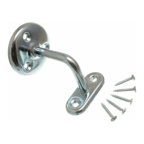 2 supports muraux en acier BZP pour rampe d'escalier de 6,3 cm (1/2)