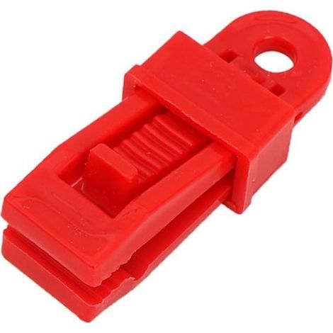 12 Pièces Clip de Tente de Camping Réutilisable Clip de Bâche en Plastique Tarp Clips pour Auvent de Tente, Camping en Plein Air, Randonnée,rouge (1/4)