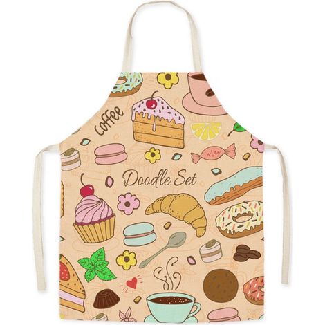 Grembiule da cucina in lino per bambini (colazione) (1/4)