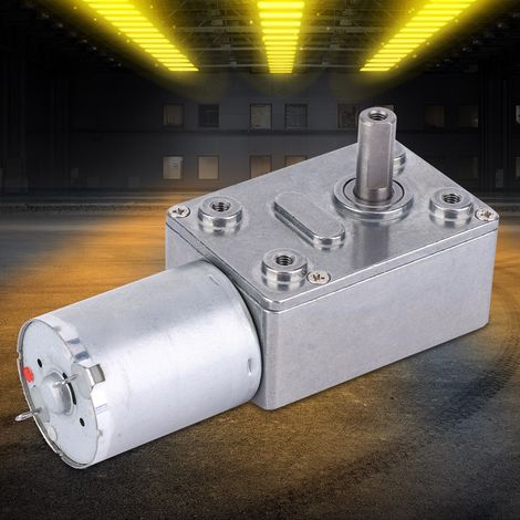 Moteur à réduction de vitesse CC de type micro, grand moteur à engrenage à vis sans fin de torsion 24 V (40 tr/min) (1/5)