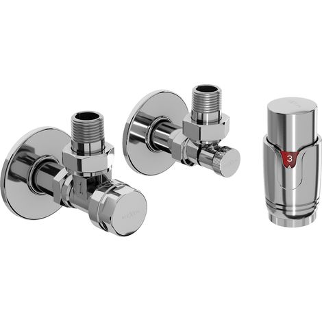 Mexen G00 conjunto termostático angular con embellecedor R, cromo - W901-900-904-01 (1/2)