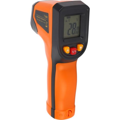 Pistolet thermomètre infrarouge haute précision LCD HD pour la cuisson et la réfrigération en acier (1/5)