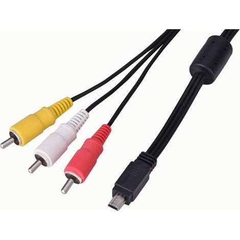 Câble Mini USB vers 3 RCA pour Canon IXUS 990/980/970/870/200 - Vidéo Audio AV (1/5)