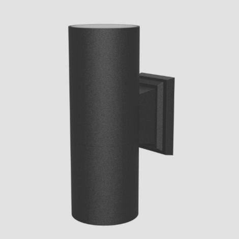 Applique moderno lampadari bartalini wolg gu10 led ip65 alluminio biemissione, colore grigio antracite