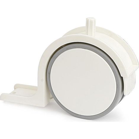 rueda nido toscana blanco sp40 sin freno para embutir. sin freno. (1/2)