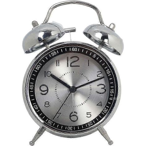 Réveil puissant pour adultes au sommeil profond, silencieux, à quartz, avec rétroéclairage et double sonnerie. (1/5)
